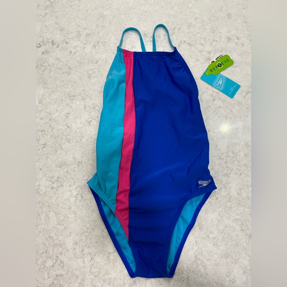Speedo women’s bathing suit, chronos blue size 32 NWOT